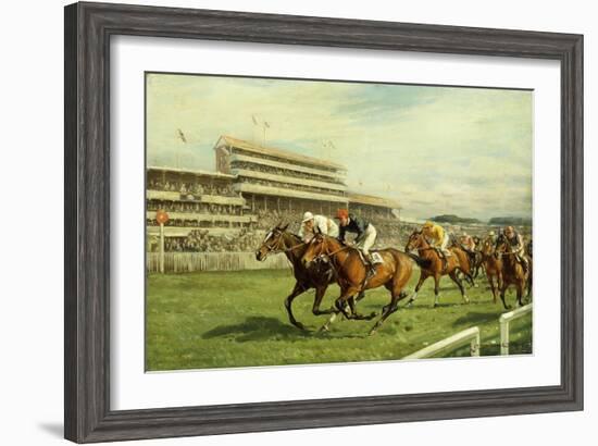 Joe Baylis' Service Kit winning Goodwood Steward's Cup with Weston Up-John S. Sanderson-Wells-Framed Giclee Print