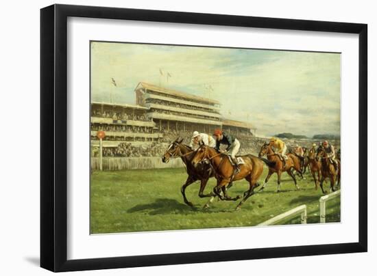 Joe Baylis' Service Kit winning Goodwood Steward's Cup with Weston Up-John S. Sanderson-Wells-Framed Giclee Print