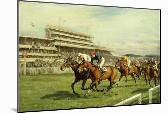 Joe Baylis' Service Kit winning Goodwood Steward's Cup with Weston Up-John S. Sanderson-Wells-Mounted Giclee Print