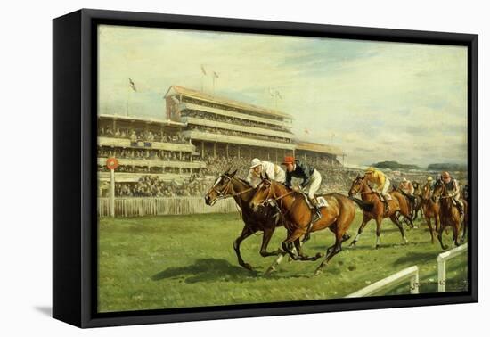 Joe Baylis' Service Kit winning Goodwood Steward's Cup with Weston Up-John S. Sanderson-Wells-Framed Premier Image Canvas