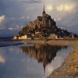 Mont-St-Michel, Normandy. Evening Shot with Reflection-Joe Cornish-Photographic Print