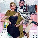 Her Big Moment - Saturday Evening Post "Leading Ladies", December 1, 1956 pg.27-Joe deMers-Framed Giclee Print