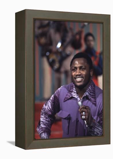 Joe Frazier Singing with His Band Joe Frazier and the Knockouts on Don Rickles Show, 1971-John Shearer-Framed Premier Image Canvas