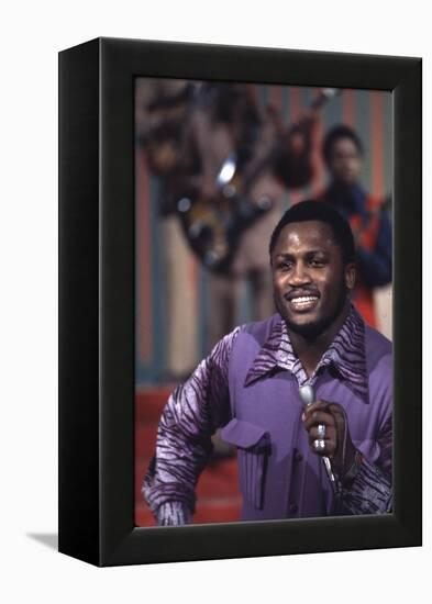 Joe Frazier Singing with His Band Joe Frazier and the Knockouts on Don Rickles Show, 1971-John Shearer-Framed Premier Image Canvas