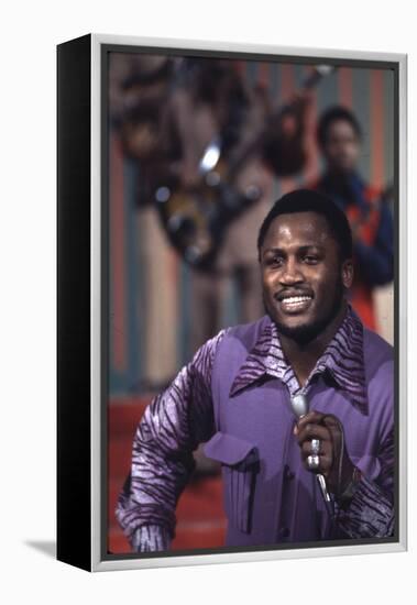 Joe Frazier Singing with His Band Joe Frazier and the Knockouts on Don Rickles Show, 1971-John Shearer-Framed Premier Image Canvas