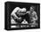 Joe Louis (Left), and Ezzard Charles, in a Heavyweight Title Bout, Sept. 27, 1950-null-Framed Stretched Canvas