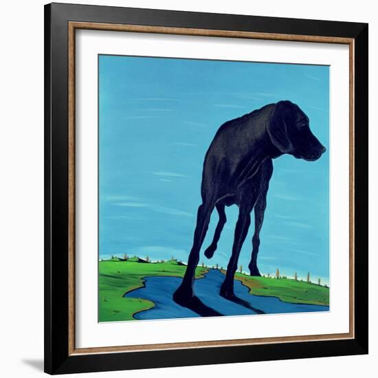 Joe's Black Dog (New View), 2000-Marjorie Weiss-Framed Giclee Print