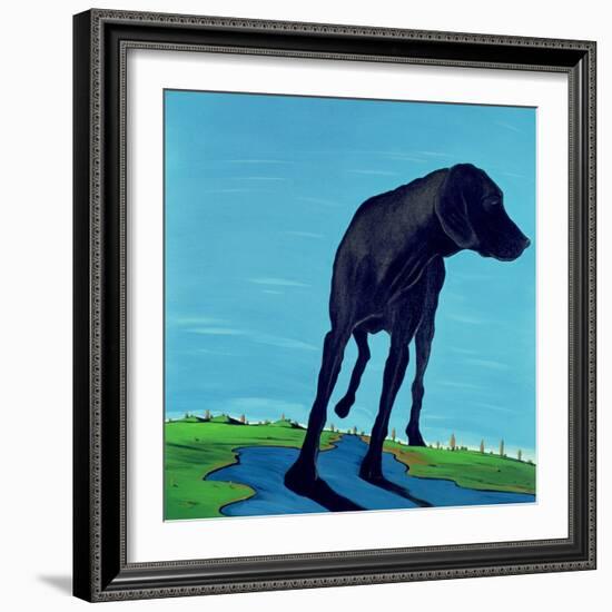 Joe's Black Dog (New View), 2000-Marjorie Weiss-Framed Giclee Print