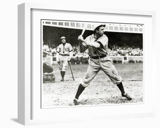 Joe Tinker of the Chicago Cubs in Action During 1906-null-Framed Giclee Print