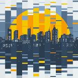 Mosaic Evening City-JoeBakal-Framed Art Print