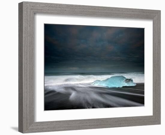 Jökulsárlón Frozen Ice Penguin, Iceland-Ann Clark Landscapes-Framed Photographic Print