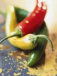 Yellow, Red and Green Chili Peppers-Joerg Lehmann-Photographic Print