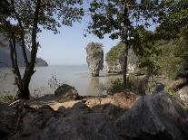 The Famous Rock from the Bond Movie, View from Ko Tapu, James Bond Island, Phang Nga, Thailand-Joern Simensen-Framed Photographic Print