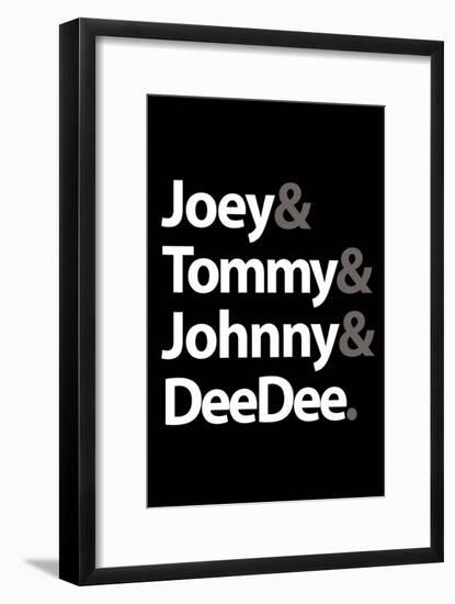 Joey Tommy Johnny and DeeDee Music Poster-null-Framed Art Print