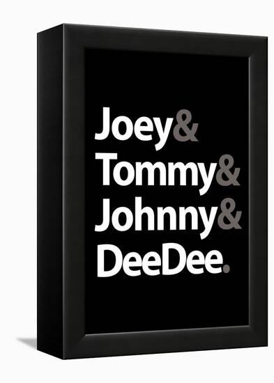 Joey Tommy Johnny and DeeDee Music Poster-null-Framed Stretched Canvas