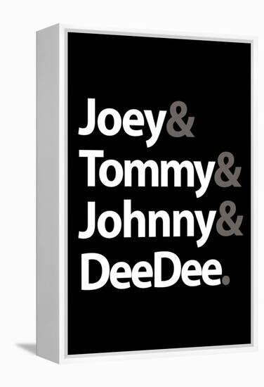 Joey Tommy Johnny and DeeDee Music Poster-null-Framed Stretched Canvas