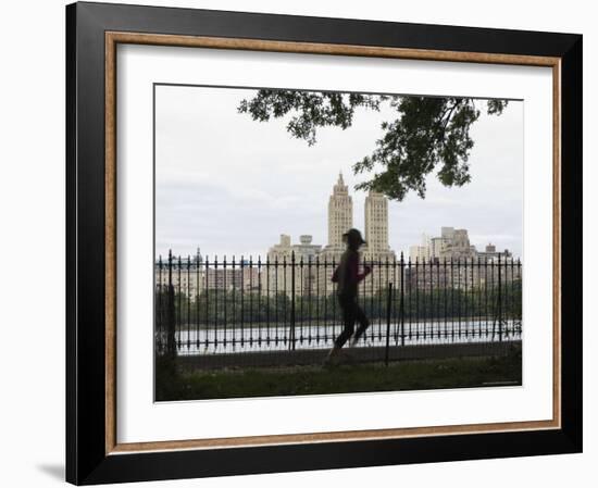 Joggers, Central Park, Manhattan, New York City, New York, United States of America, North America-Amanda Hall-Framed Photographic Print