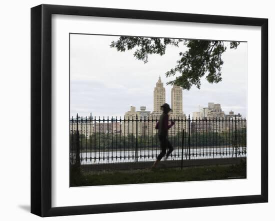 Joggers, Central Park, Manhattan, New York City, New York, United States of America, North America-Amanda Hall-Framed Photographic Print