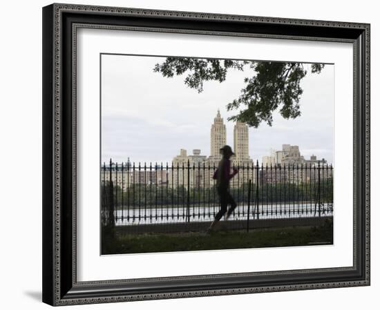 Joggers, Central Park, Manhattan, New York City, New York, United States of America, North America-Amanda Hall-Framed Photographic Print