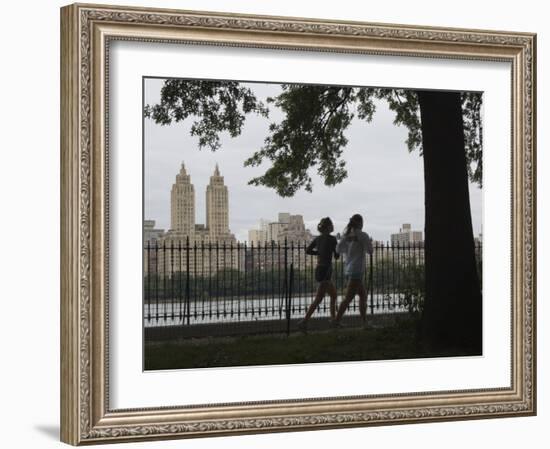 Joggers, Central Park, Manhattan, New York City, New York, United States of America, North America-Amanda Hall-Framed Photographic Print