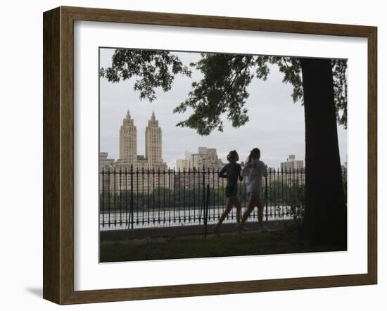 Joggers, Central Park, Manhattan, New York City, New York, United States of America, North America-Amanda Hall-Framed Photographic Print