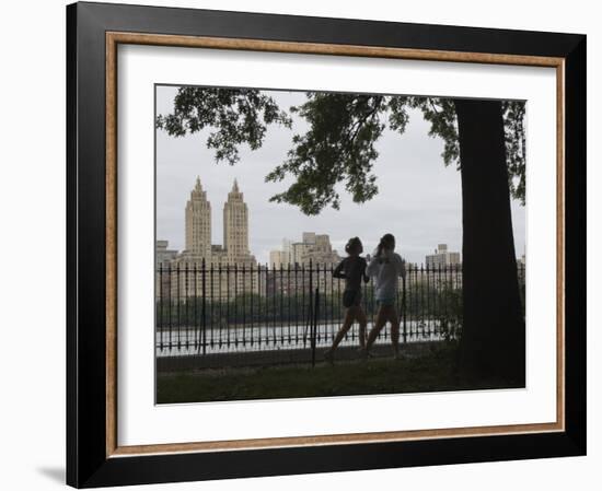 Joggers, Central Park, Manhattan, New York City, New York, United States of America, North America-Amanda Hall-Framed Photographic Print