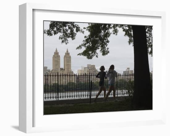 Joggers, Central Park, Manhattan, New York City, New York, United States of America, North America-Amanda Hall-Framed Photographic Print