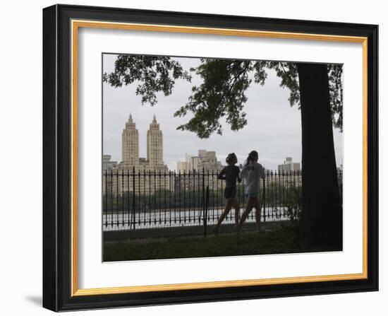 Joggers, Central Park, Manhattan, New York City, New York, United States of America, North America-Amanda Hall-Framed Photographic Print