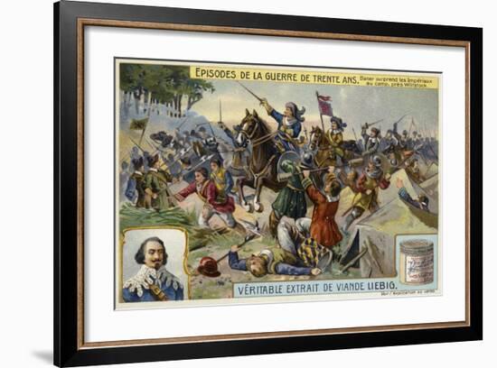 Johan Baner Surprises the Army of the Holy Roman Empire in Camp, Near Wittstock, Germany, 1636-null-Framed Giclee Print