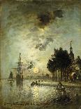 View of a Port in Holland, 1862-Johan Barthold Jongkind-Giclee Print