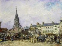 The Market at Sainte-Catherine, Honfleur-Johan-Barthold Jongkind-Giclee Print