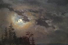 View of Dresden by Moonlight, 1839-Johan Christian Clausen Dahl-Giclee Print