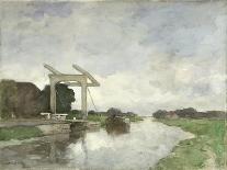 Drawbridge at Noorden-Johan Hendrik Weissenbruch-Art Print