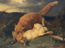 Fox and Hare, 1866-Johann Baptist Hofner-Framed Giclee Print