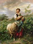 The Shepherdess, 1866-Johann Baptist Hofner-Framed Premier Image Canvas