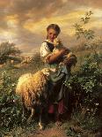 The Shepherdess, 1866-Johann Baptist Hofner-Mounted Giclee Print