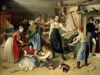 Die Fleißige Tischlerfamilie (The Diligent Carpenter Family)-Johann Baptist Reiter-Giclee Print