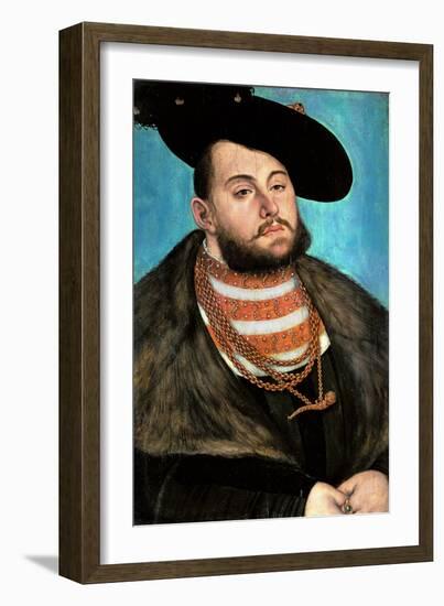 Johann Friedrich the Magnanimous (1503-1554), Elector of Saxony Since 1532-Lucas Cranach the Elder-Framed Giclee Print