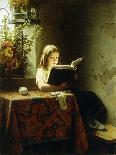 A Girl Reading; Das Lesende Madchen, 1871-Johann Georg Meyer-Framed Giclee Print