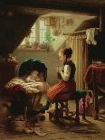 Little Girl Saying Her Prayers in Bed-Johann Georg Meyer von Bremen-Framed Giclee Print