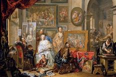 L'atelier Du Peintre (Studio of the Painter) - Oil on Copper by Johann Georg Platzer (1704-1761) --Johann Georg Platzer-Giclee Print