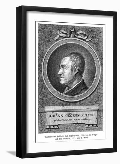 Johann Georg Sulzer-Anton Graff-Framed Art Print
