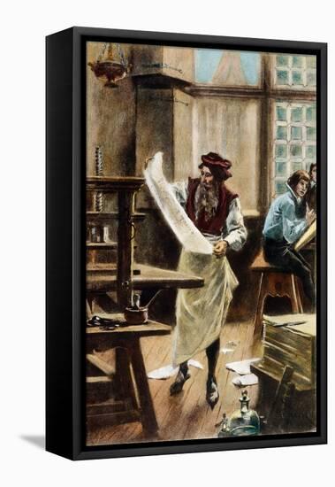 Johann Gutenberg-Jean Leon Gerome Ferris-Framed Premier Image Canvas