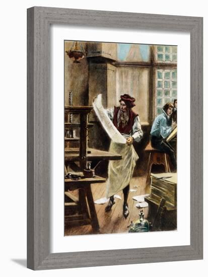 Johann Gutenberg-Jean Leon Gerome Ferris-Framed Giclee Print