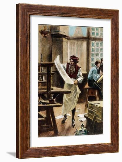 Johann Gutenberg-Jean Leon Gerome Ferris-Framed Giclee Print