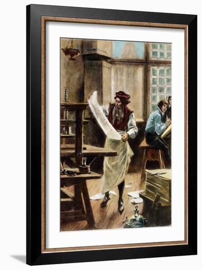 Johann Gutenberg-Jean Leon Gerome Ferris-Framed Giclee Print