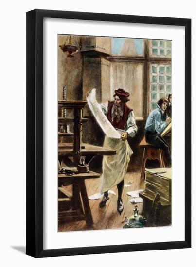 Johann Gutenberg-Jean Leon Gerome Ferris-Framed Giclee Print
