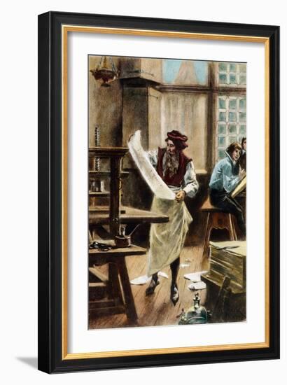 Johann Gutenberg-Jean Leon Gerome Ferris-Framed Giclee Print
