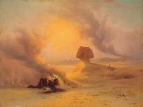 A Caravan Caught in the Sinum Wind Near Gizah-Johann Jakob Frey-Giclee Print