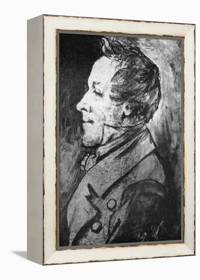 Johann Mayrhofer - portrait-Moritz Ludwig von Schwind-Framed Premier Image Canvas